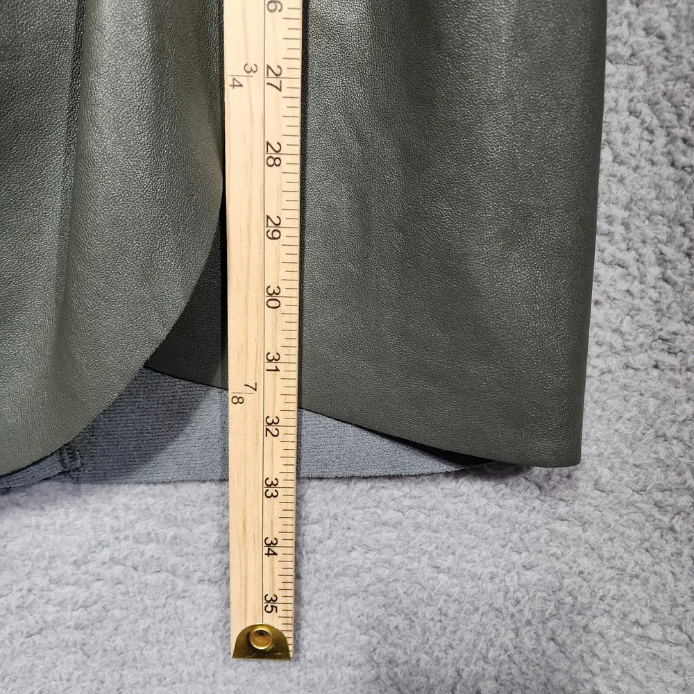 Saylor Dress Womens Small Gray Veronicka‎ Faux Leather Mini Cocktail Party